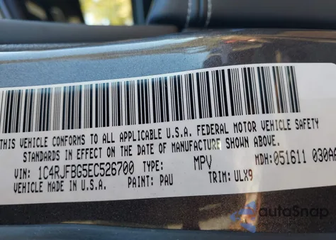 2014 Jeep Grand Cherokee Limited from USA, damaged, VIN 1C4RJFBG5EC526700